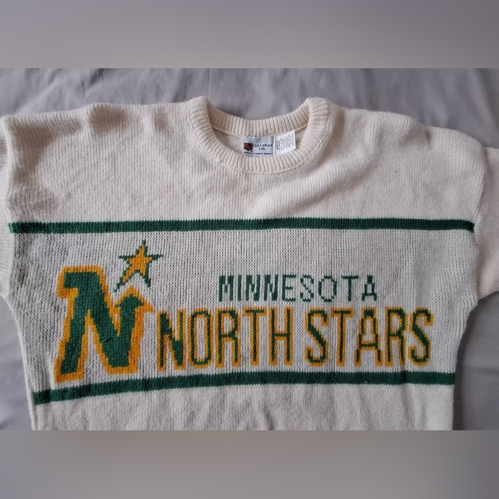 VINTAGE RARE Minnesota North Stars CCM Sweater by CLIFF ENGLE NHL Dallas XL/L - Picture 2 of 4